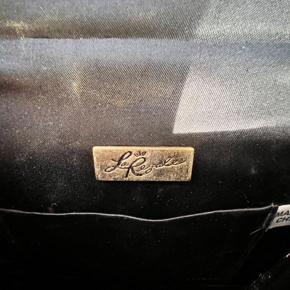 La Regale Beaded‎ Evening Clutch w/ Beaded Chain Black Women's O/S EUC - Picture 8 of 8